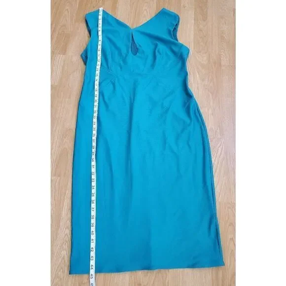 Zac Posen: Jujy Key-hole Sheath Dress In Teal - NEW